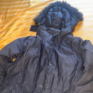 North Face Black Hooded Parka